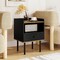 Costway Nightstand Bedside End Table with Drawer & Open Shelf for Living Room Bedroom
